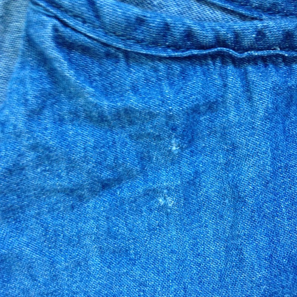 Denim Dress With Front Ruffle - Picture 10 of 13